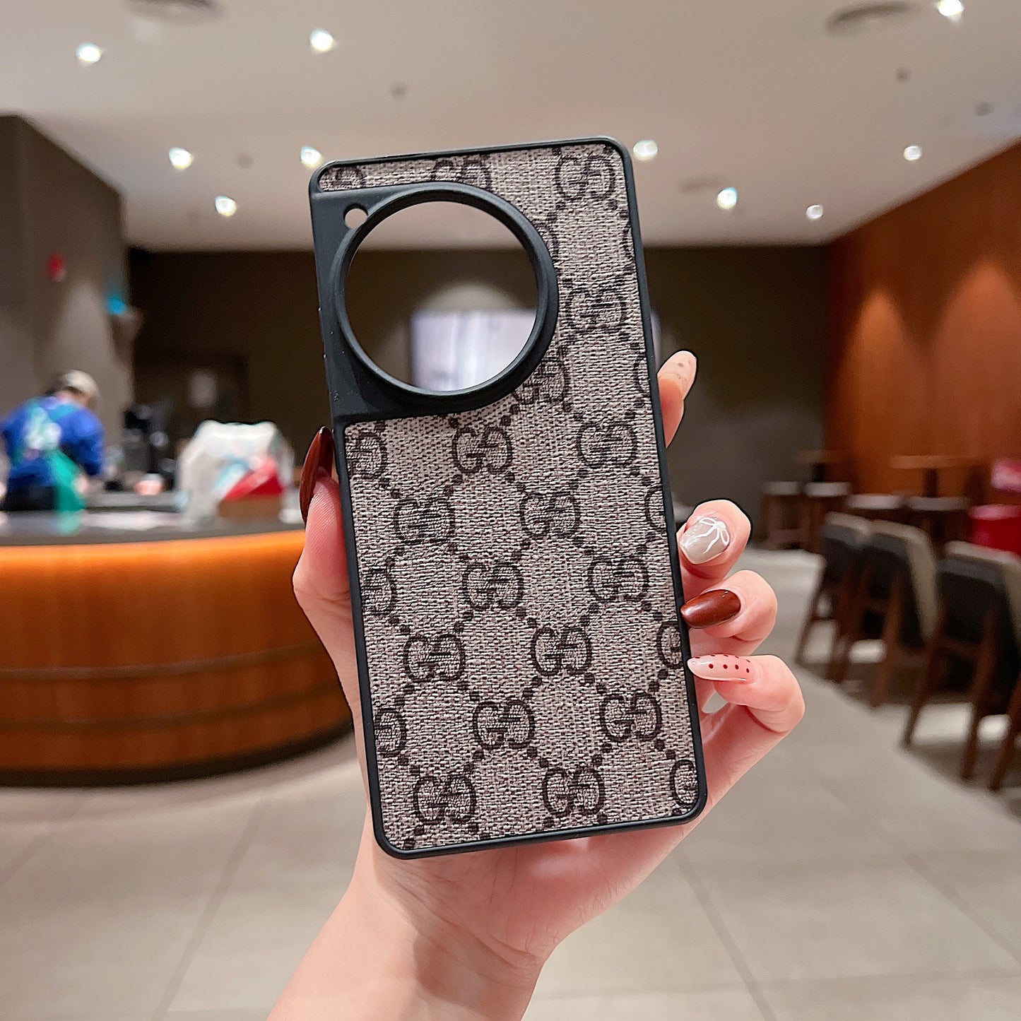 OnePlus 12r 5g Luxury Branded Leather Designer Case- Gucci