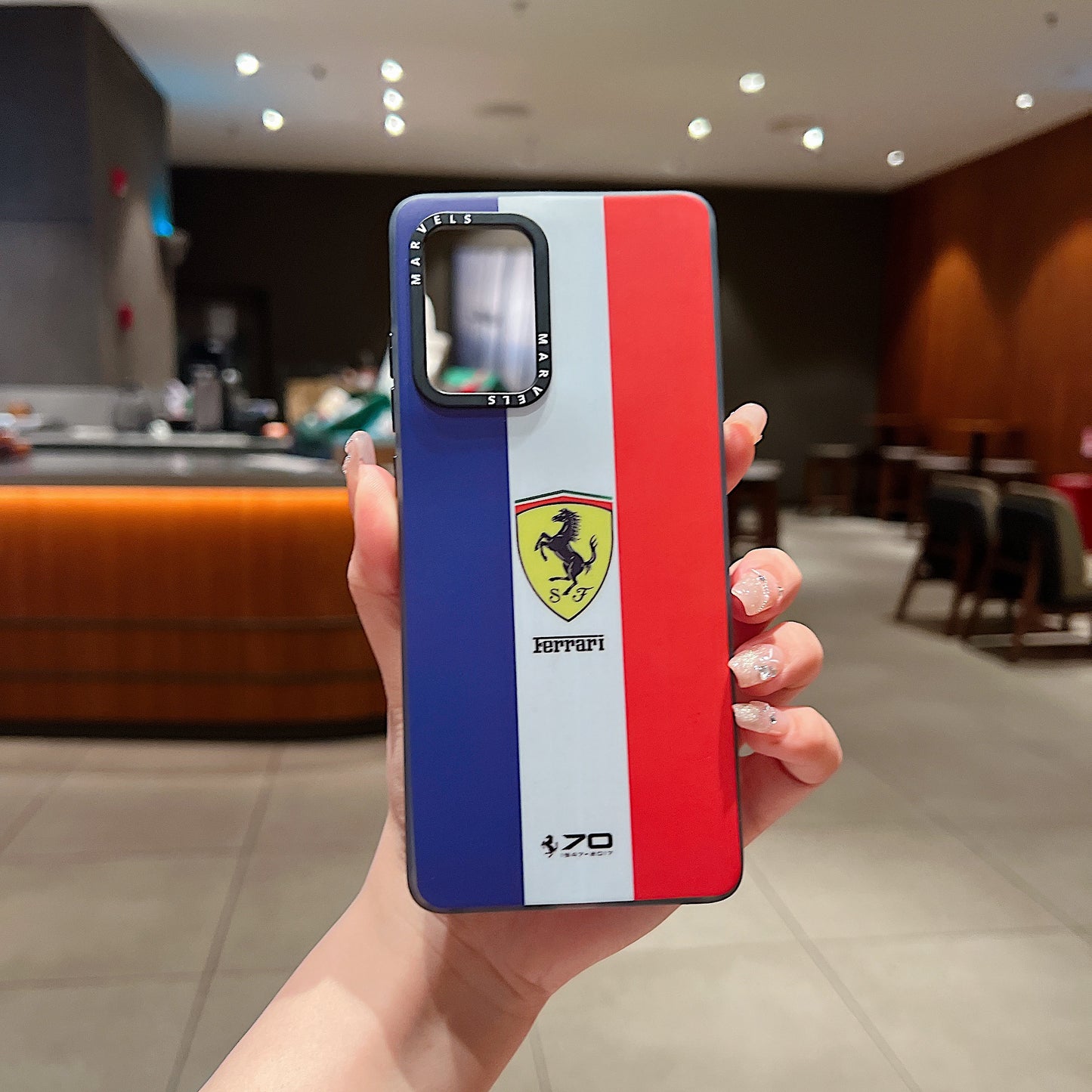 Motorola Moto G85 5G Premium Ferrari IMD Printed Back Case -Ferrari 1