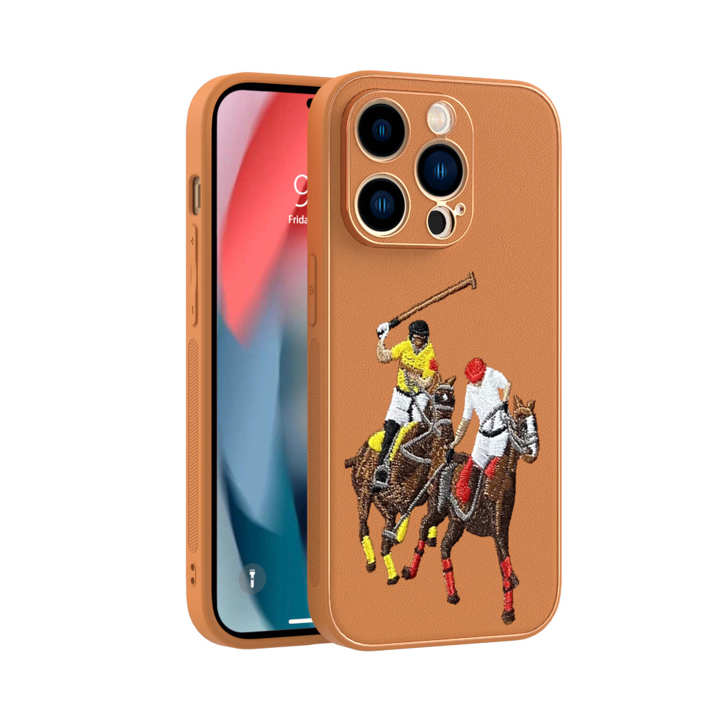 Apple iPhone 14 Pro Premium Embroidery Leather case - Pattern 3