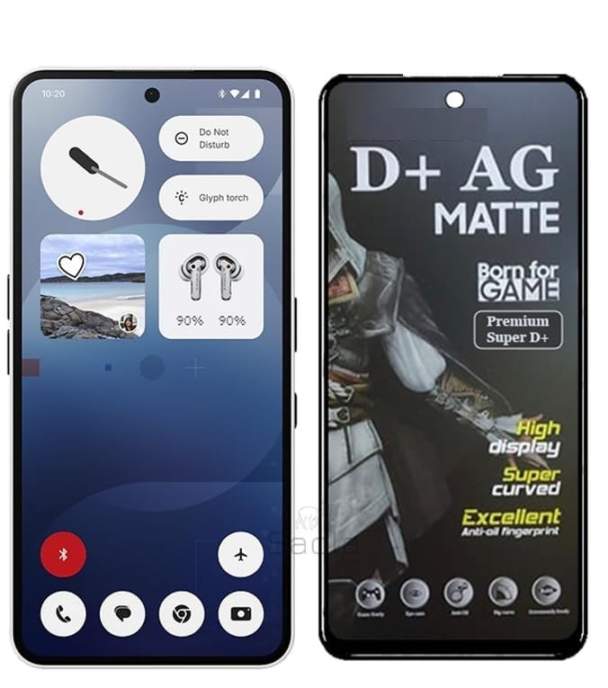 Nothing Phone 3A 5g Gaming Special D+ AG Matte Tempered Glass Anti Fingerprint