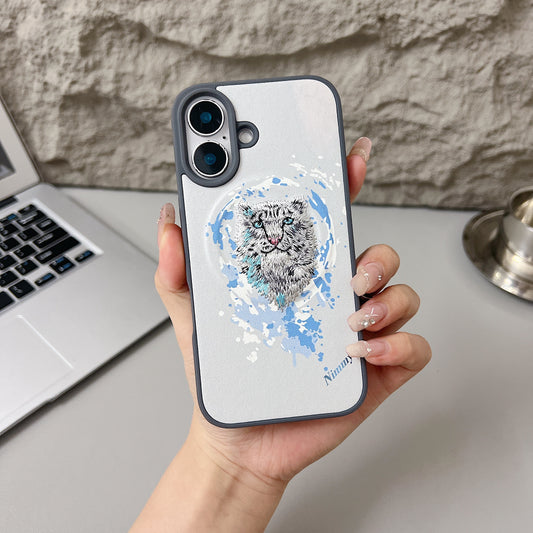 Apple iPhone 16/16 Plus Premium US POLO Assn. Embroidery Leather case with Magsafe  - Tiger 2