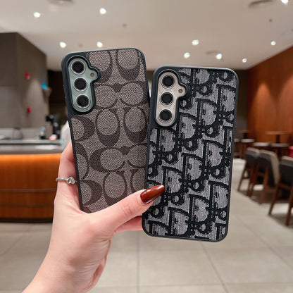 Samsung S23 FE 5g Luxury Branded Leather Designer Case - DIOR