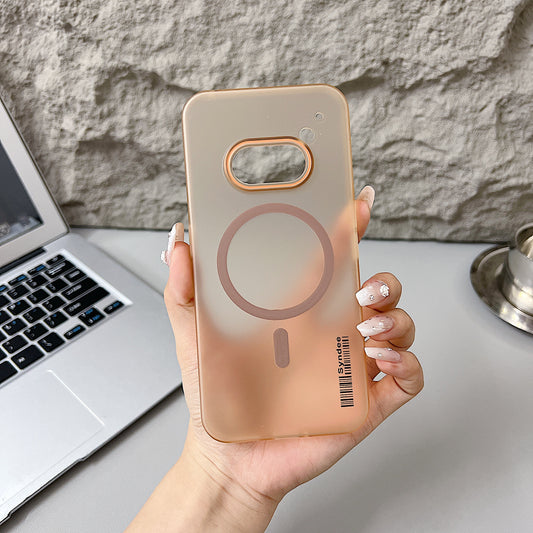 Nothing Phone 2A 5G Premium Magnetic Frosted Ultra Slim Back Case - Desert Gold