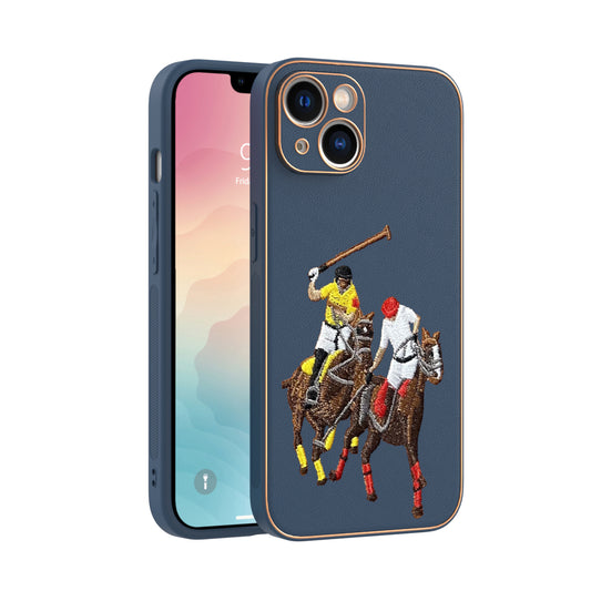 Apple iPhone 14 Premium Embroidery Leather case - Pattern 4