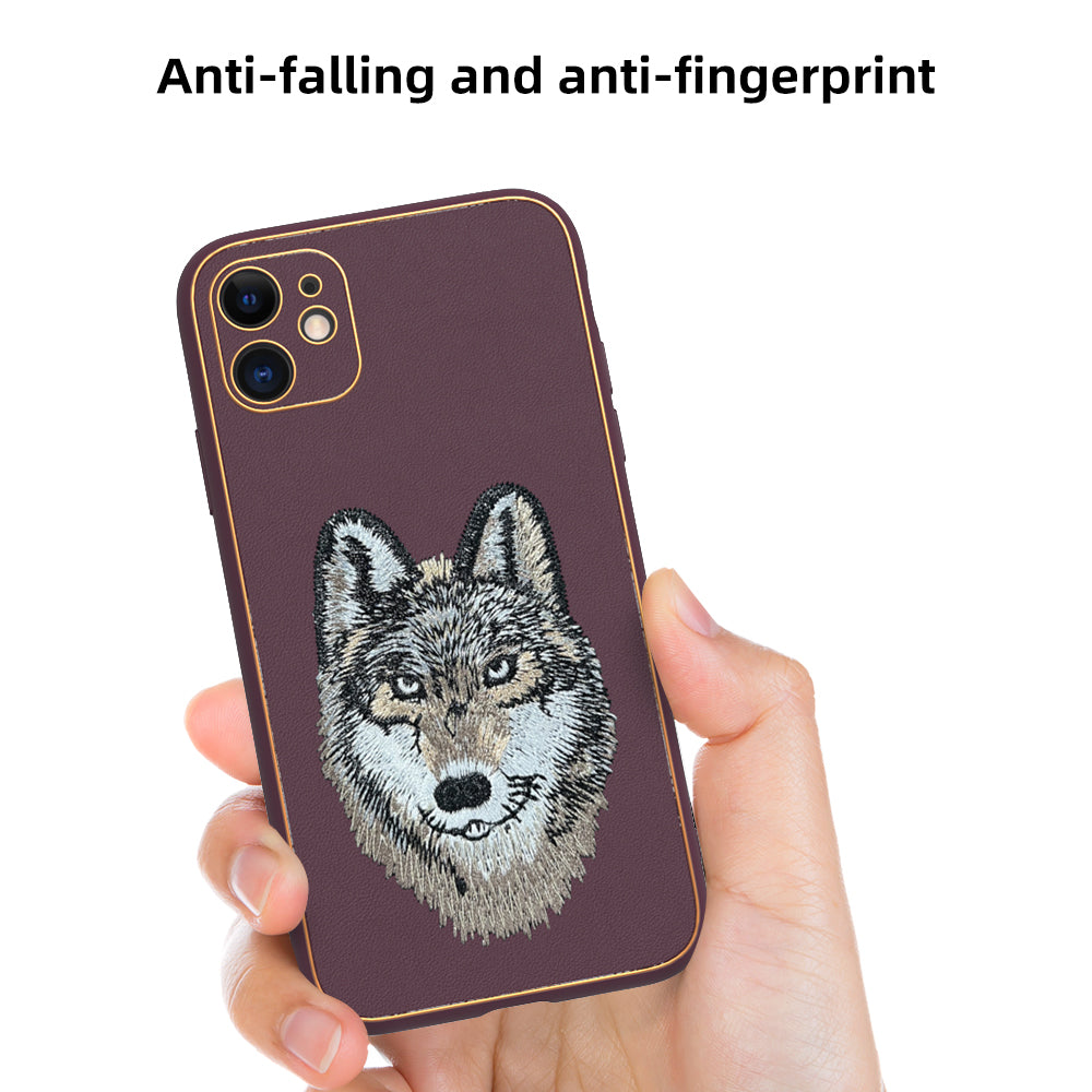 Apple iPhone 11 Premium Embroidery Leather case - Pattern 4