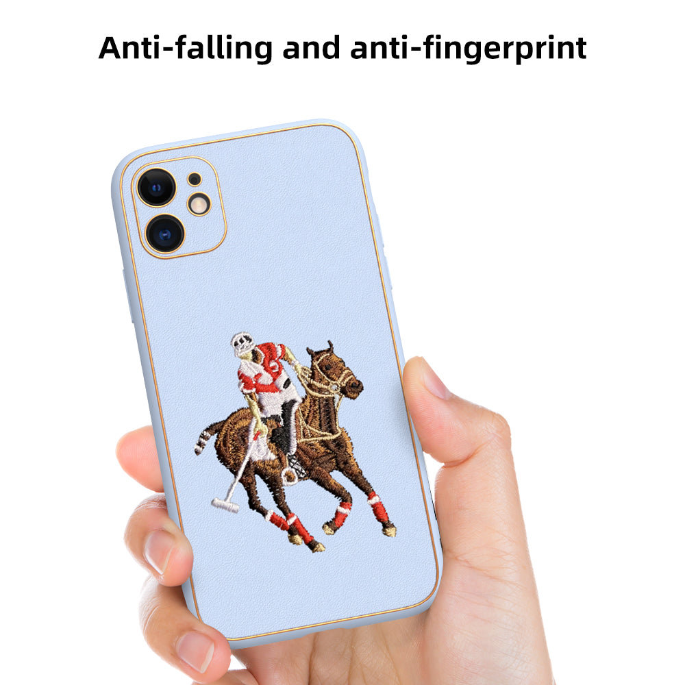Apple iPhone 11 Premium Embroidery Leather case - Pattern 10