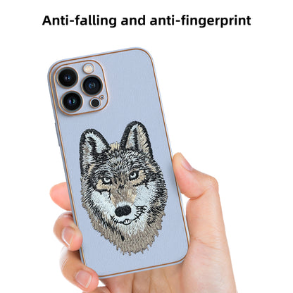 Apple iPhone 13 Pro Max Premium Embroidery Leather case - Pattern 2