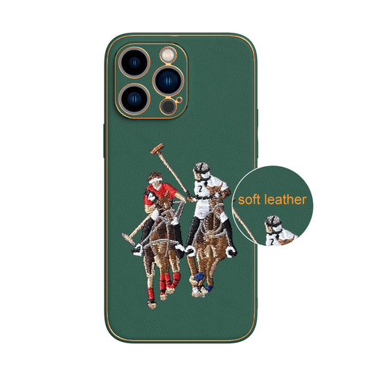 Apple iPhone 14 Pro Max Premium Embroidery Leather case - Pattern 1