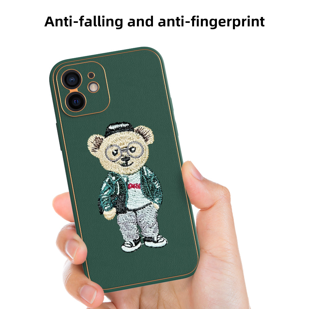 Apple iPhone 12 Premium Embroidery Leather case - Pattern 7