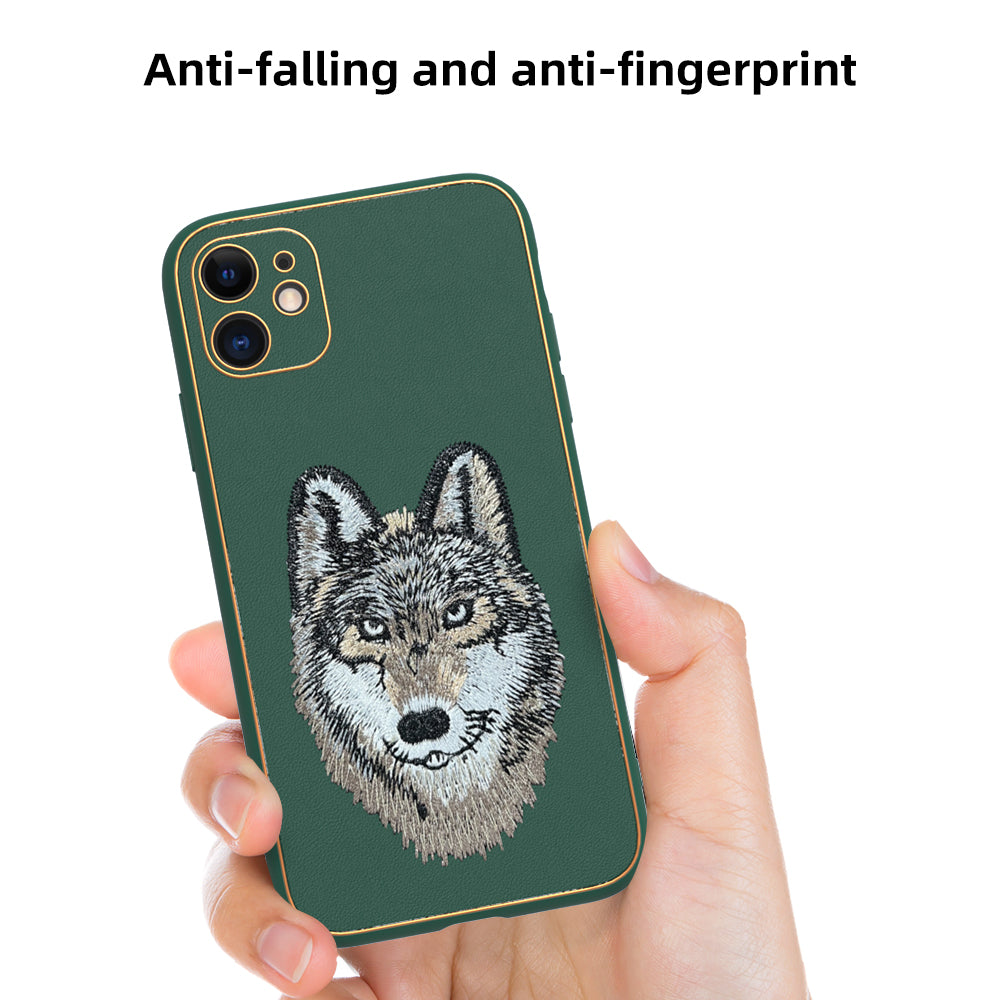 Apple iPhone 11 Premium Embroidery Leather case - Pattern 8