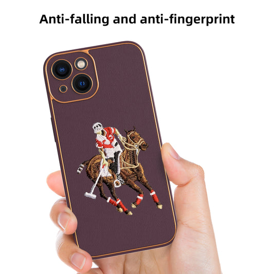 Apple iPhone 13 Premium Embroidery Leather case - Pattern 9