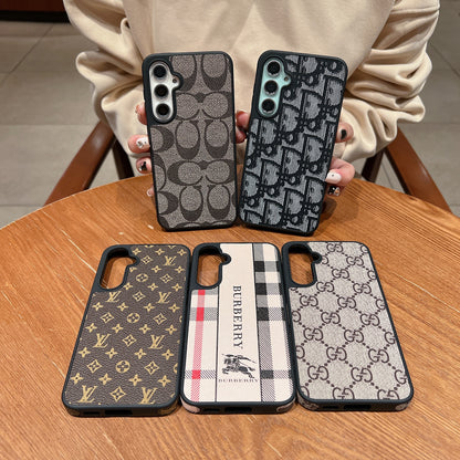 Samsung S23 FE 5g Luxury Branded Leather Designer Case - Coach