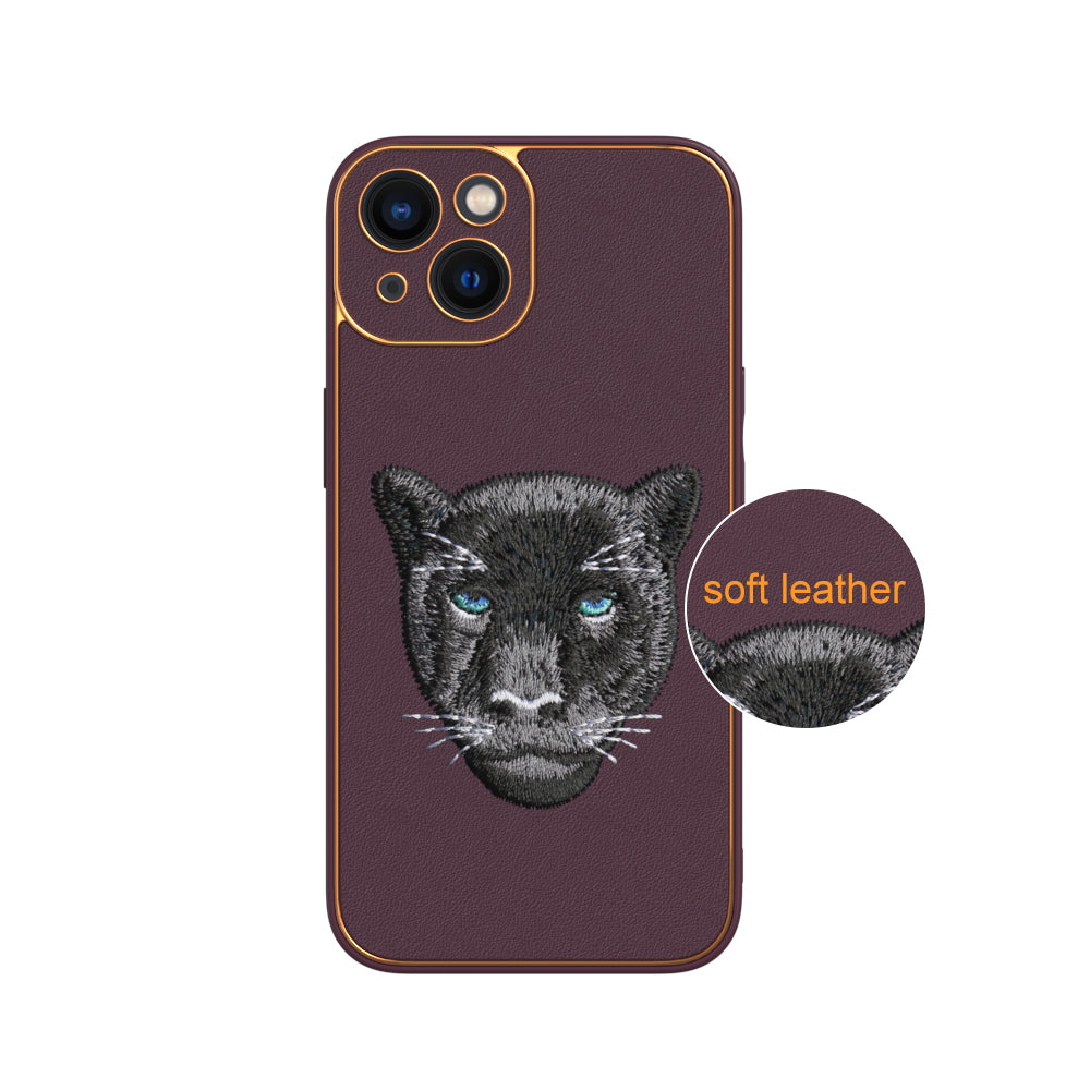 Apple iPhone 13 Premium Embroidery Leather case - Pattern 10