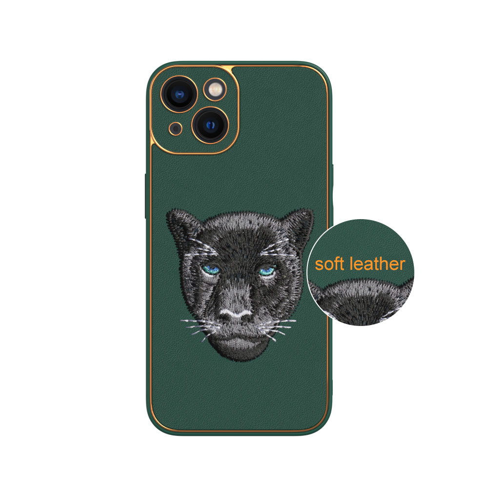 Apple iPhone 13 Premium Embroidery Leather case - Pattern 8