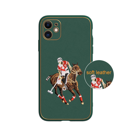 Apple iPhone 11 Premium Embroidery Leather case - Pattern 6