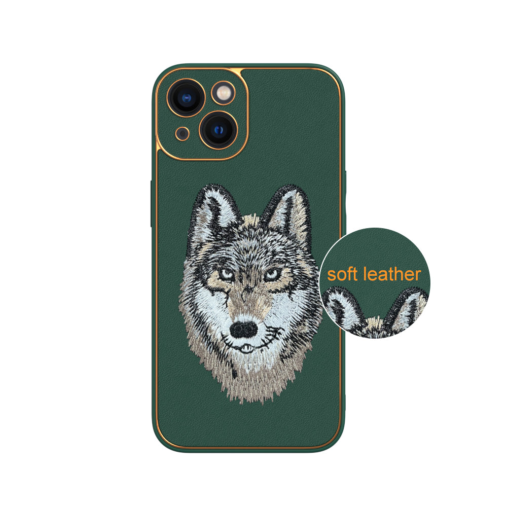 Apple iPhone 13 Premium Embroidery Leather case - Pattern 6