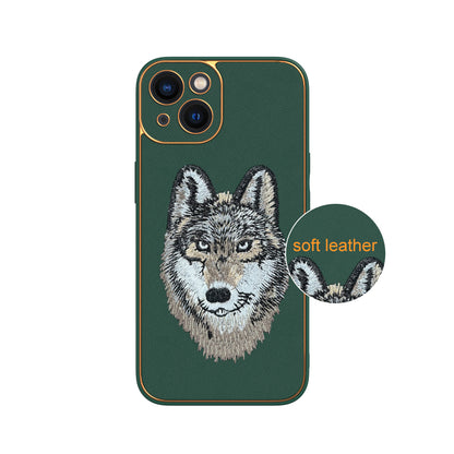 Apple iPhone 13 Premium Embroidery Leather case - Pattern 6