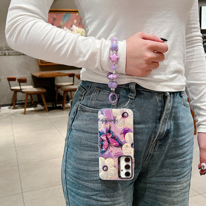 Samsung A35 5G 3D Hot Trending Charms Rhinestone Flowers case - Pattern 6
