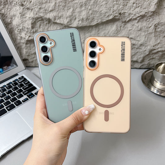 Samsung A55 5G Premium Magnetic Frosted Ultra Slim Back Case - Desert Gold