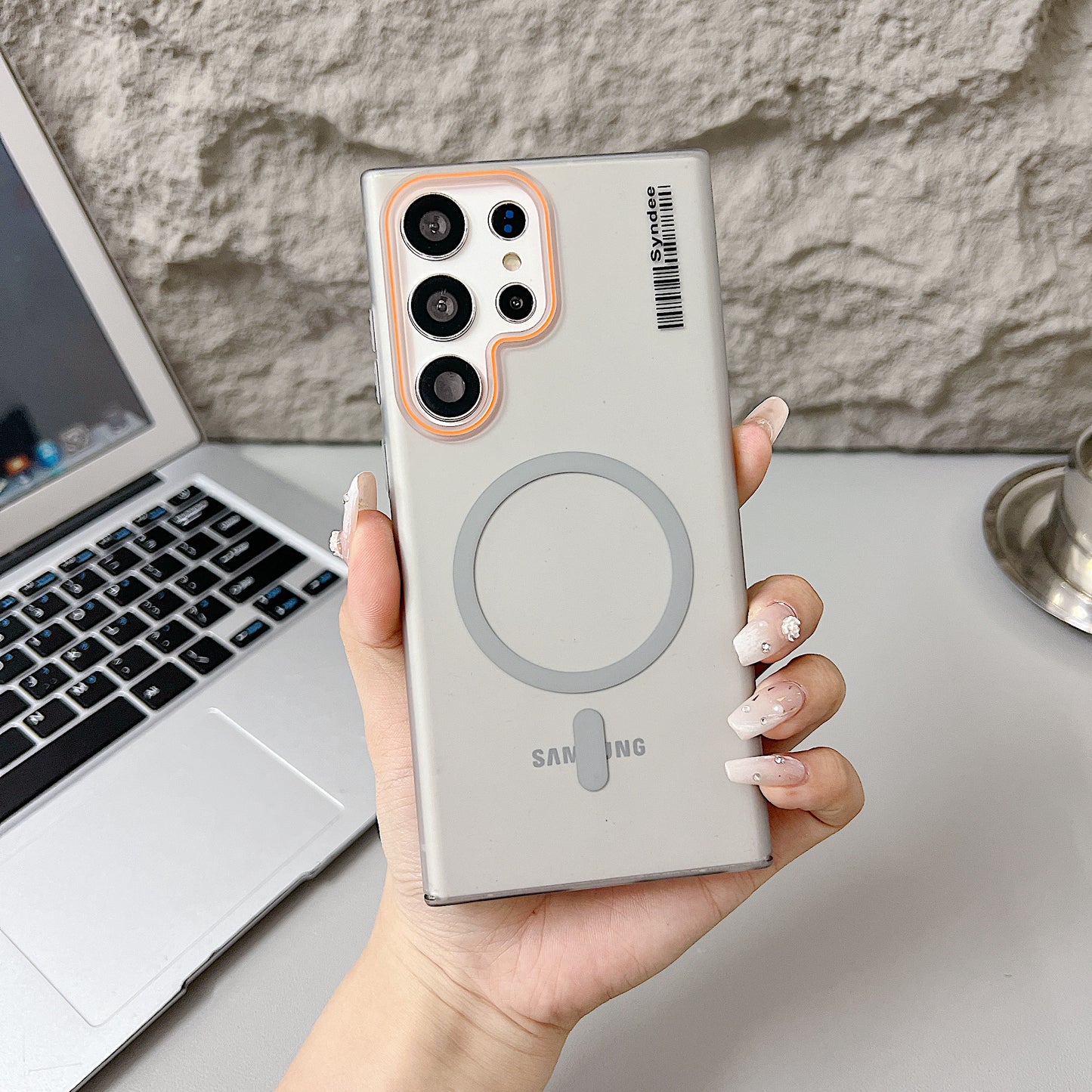 Samsung S23 Ultra 5G Premium Magnetic Frosted Ultra Slim Back Case - Grey