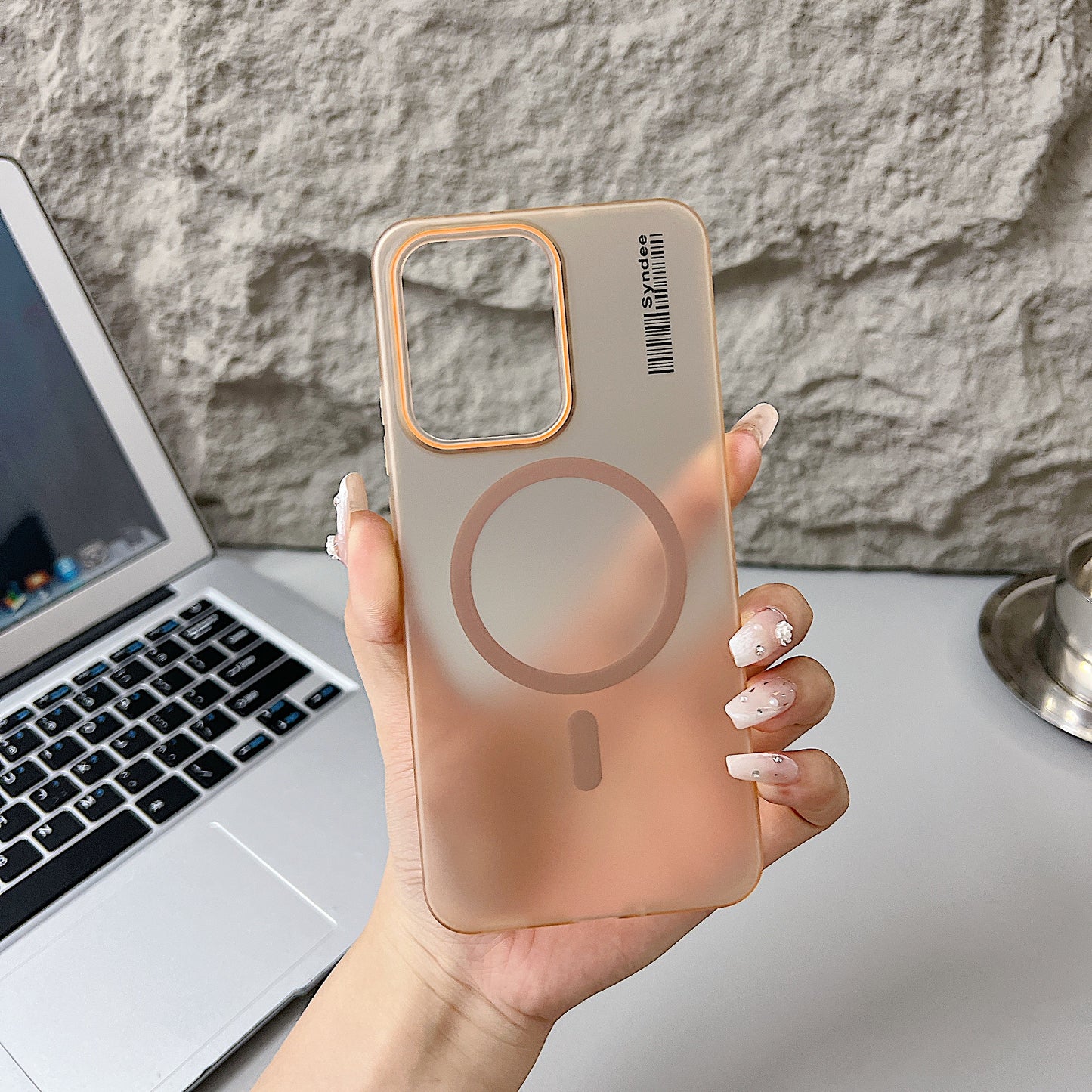 Oppo Reno 14 5G Premium Magnetic Frosted Ultra Slim Back Case - Desert Gold