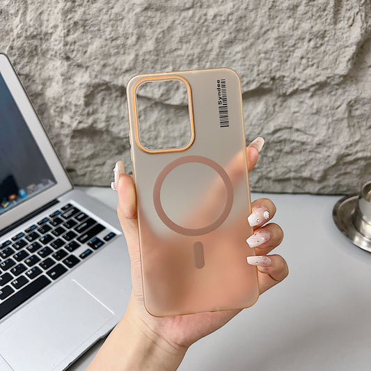Oppo Reno 13 5G Premium Magnetic Frosted Ultra Slim Back Case - Desert Gold