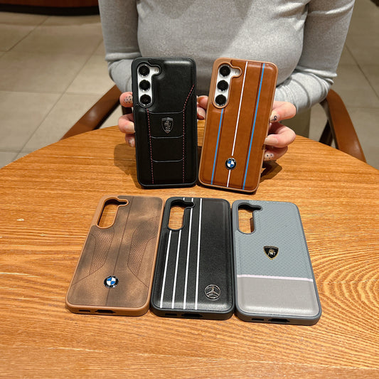 Samsung S23 5g Luxury Branded Car Logo Leather Designer Case - BMW 2