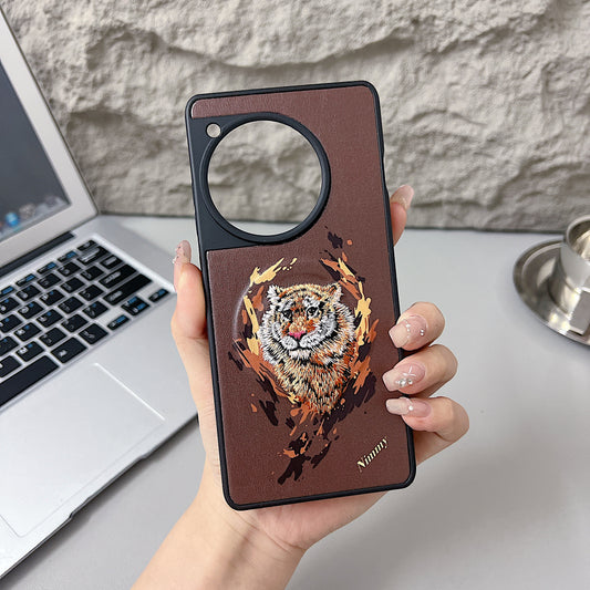 OnePlus 12r 5G Premium US POLO Assn. Embroidery Leather case with Magsafe  - Tiger 1
