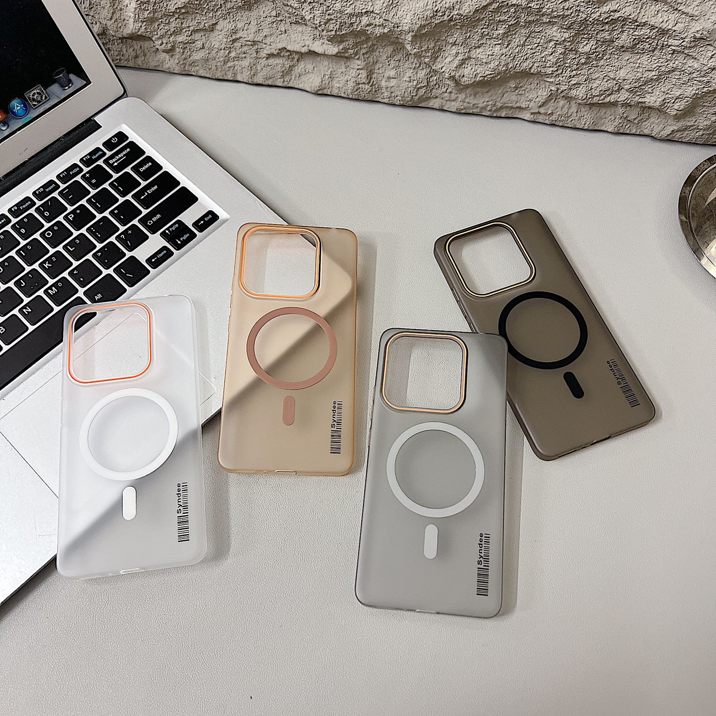 Redmi Note 14 5G Premium Magnetic Frosted Ultra Slim Back Case - Black