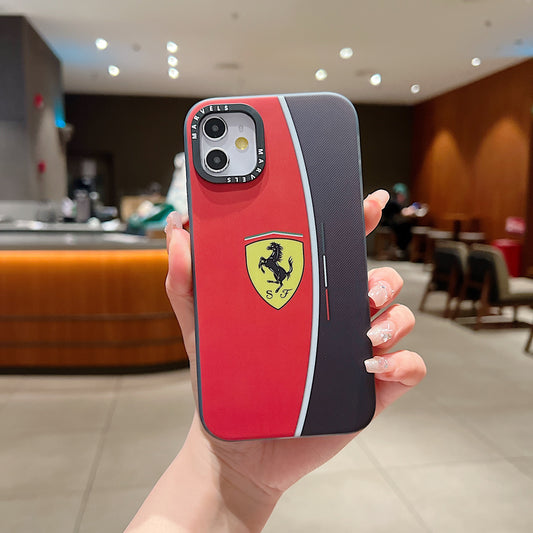 Apple iPhone 12/12 Pro Premium Ferrari IMD Printed Back Case - Ferrari 2