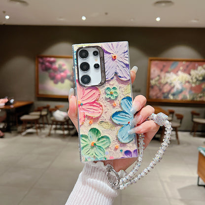 Samsung S24 Ultra 5G 3D Hot Trending Charms Rhinestone Flowers case - Pattern 5