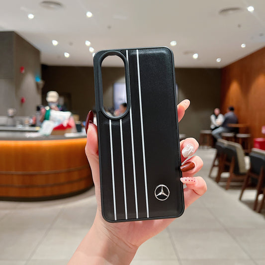 OnePlus Nord CE 4 5g Luxury Branded Car Logo Leather Designer Case - Mercedes