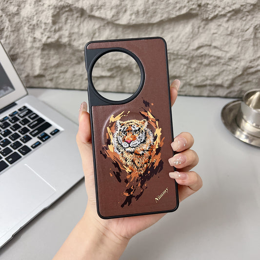 OnePlus 11r 5G Premium US POLO Assn. Embroidery Leather case with Magsafe  - Tiger 1