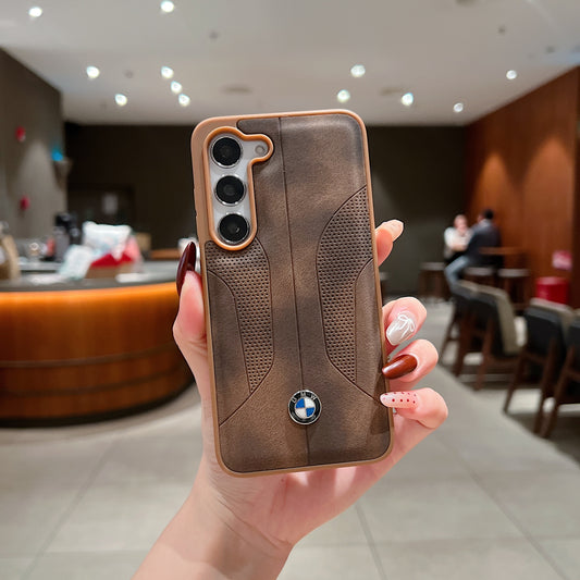 Samsung S23 5g Luxury Branded Car Logo Leather Designer Case - BMW 2