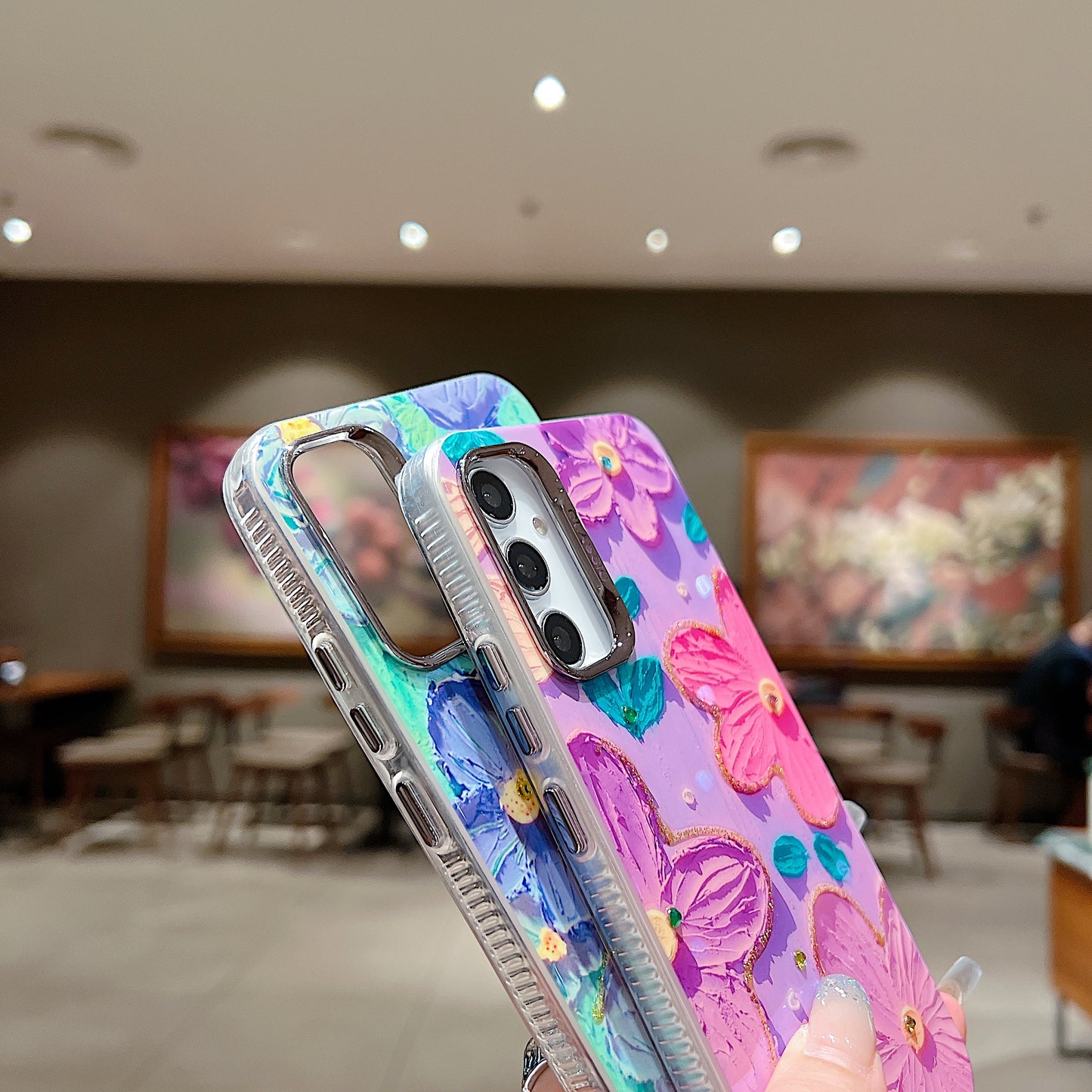 Samsung A34 5G 3D Hot Trending Charms Rhinestone Flowers case - Pattern 3