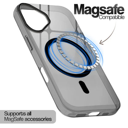 Apple iPhone 17 Premium Crystal Clear Anti-Yellowing Wireless Charging Support Case - Crystal Black