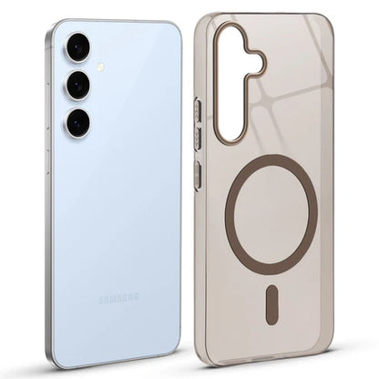 Samsung S24 5g Crystal Clear Anti-Yellowing Wireless Charging Support Case - Crystal Gold