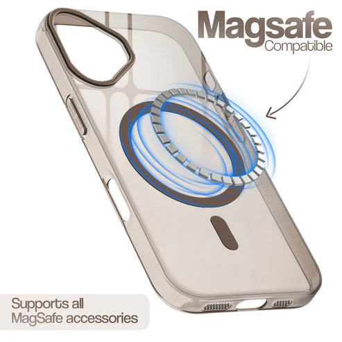 Apple iPhone 16 Premium Crystal Clear Anti-Yellowing Wireless Charging Support Case - Crystal Gold
