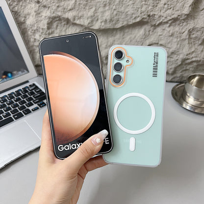 Samsung S25 FE 5G Premium Magnetic Frosted Ultra Slim Back Case - White