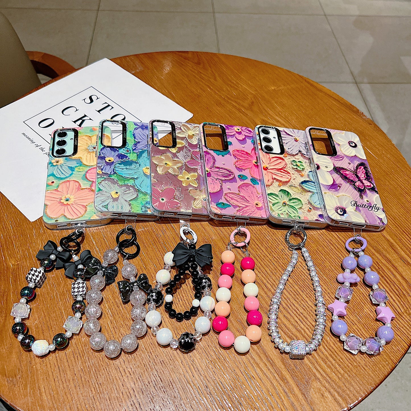 Samsung A35 5G 3D Hot Trending Charms Rhinestone Flowers case - Pattern 1