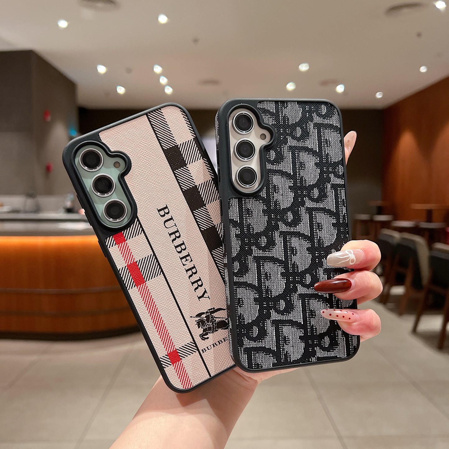 Samsung S23 FE 5g Luxury Branded Leather Designer Case - DIOR