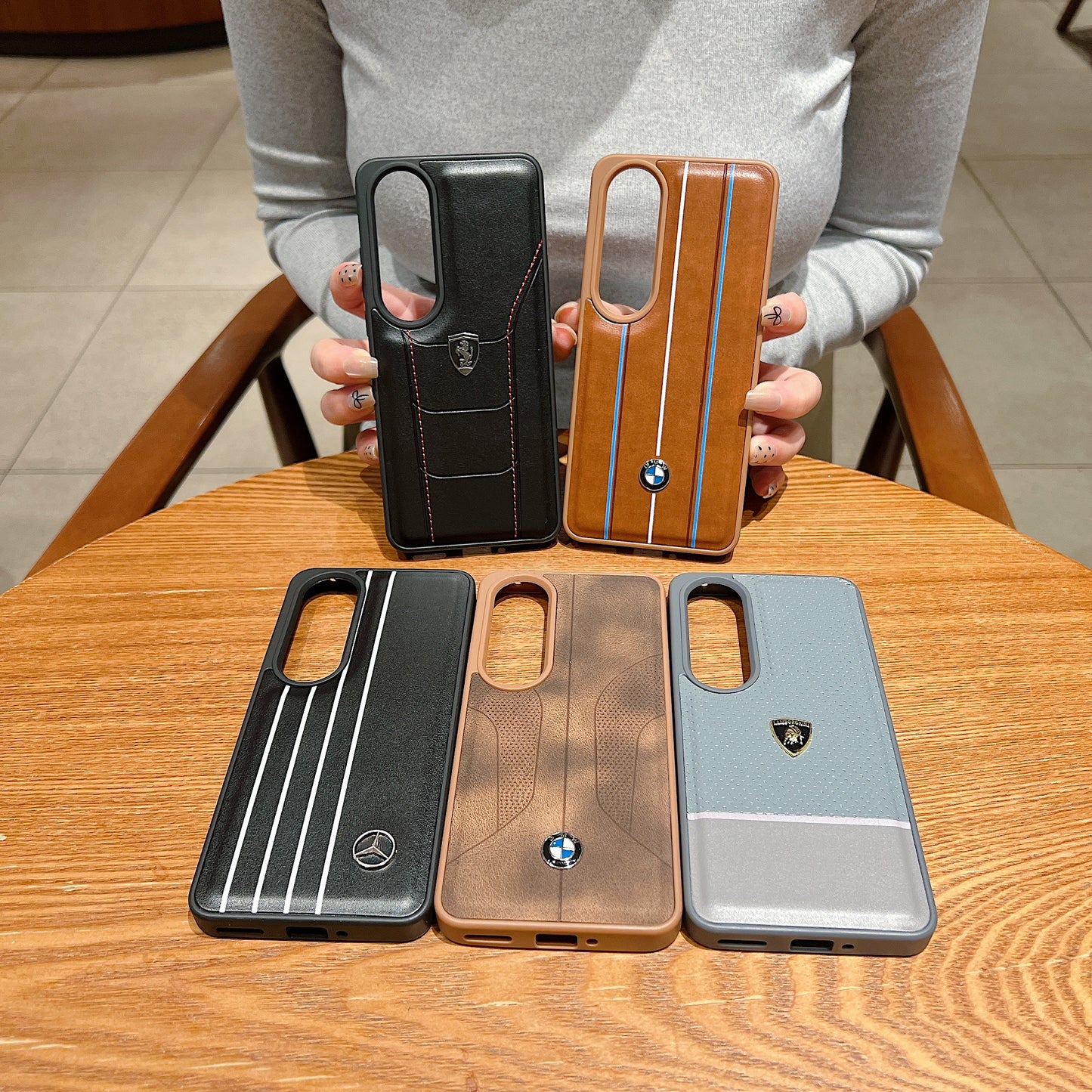 OnePlus Nord CE 4 5g Luxury Branded Car Logo Leather Designer Case - Ferrari