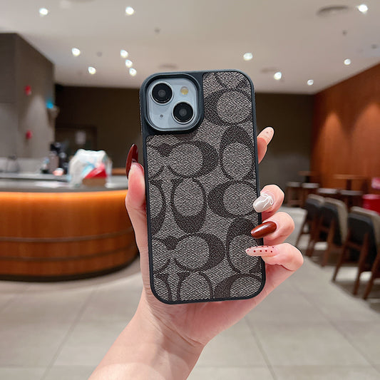 Apple iPhone Luxury Branded Leather Designer Case - Coach