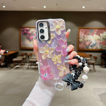 Samsung S23 FE 5G 3D Hot Trending Charms Rhinestone Flowers case - Pattern 1