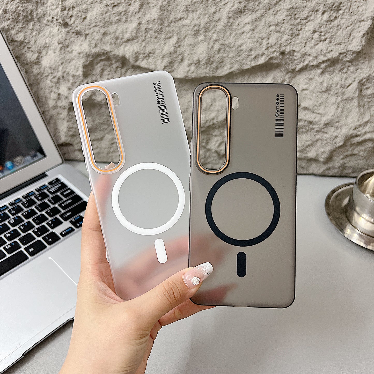 Vivo Y300 5G Premium Magnetic Frosted Ultra Slim Back Case - White