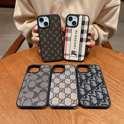 Apple iPhone Luxury Branded Leather Designer Case - DIOR