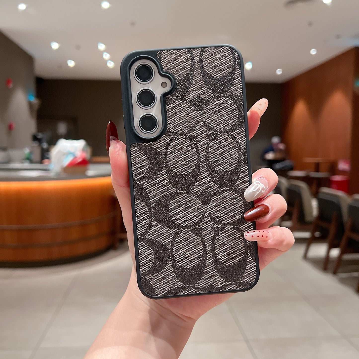 Samsung S23 FE 5g Luxury Branded Leather Designer Case - Coach