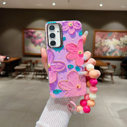Samsung A35 5G 3D Hot Trending Charms Rhinestone Flowers case - Pattern 3