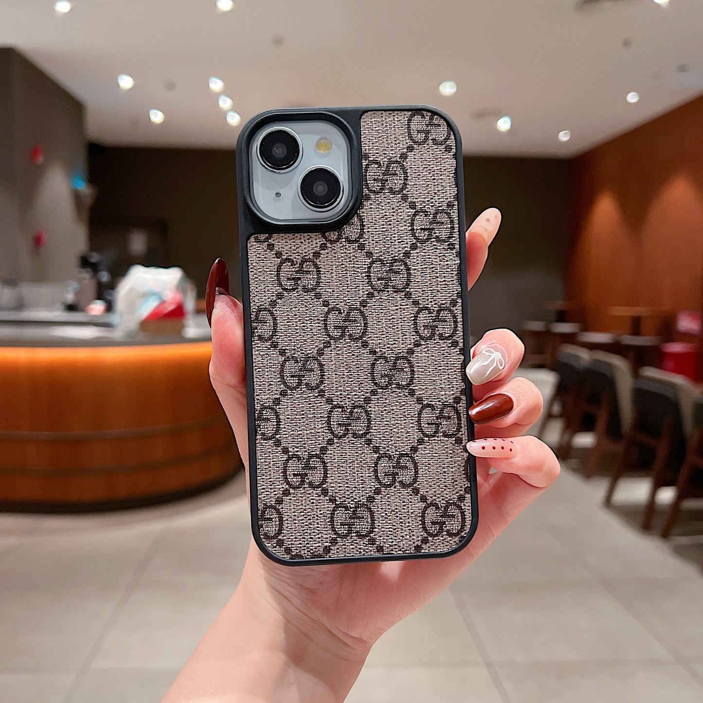 Apple iPhone Luxury Branded Leather Designer Case - GUCCI