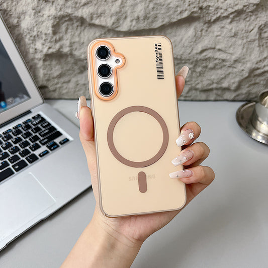 Samsung A35 5G Premium Magnetic Frosted Ultra Slim Back Case - Desert Gold